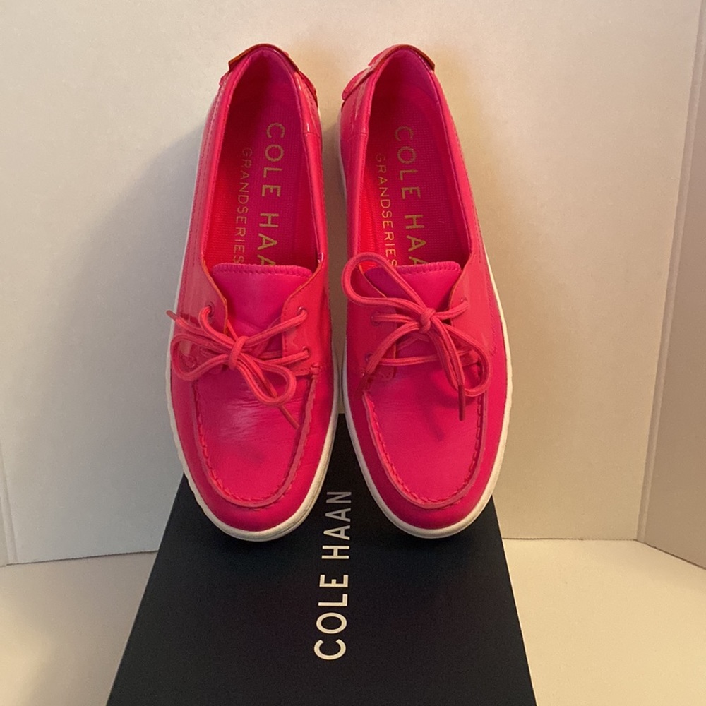 Cole Haan Cloud Weekend Boat Sneaker Pink Glo Leather